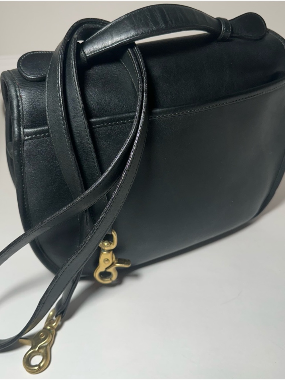 Vintage Coach large plaza bag- forest green (very dark) - Picture 4 of 11